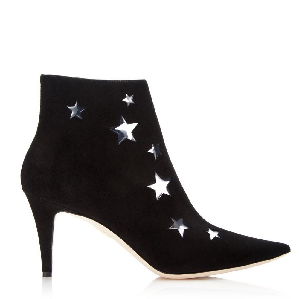 Tamara Mellon Astrid Black Suede Ankle Boots - Picture 2 of 8